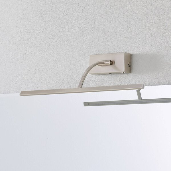 Nástenné LED svetlo Matisse, šírka 45 cm, striebro, Chrómová / strieborná, Obývacia izba / jedáleň, kov, Moderný, Osvetlenie obrazu