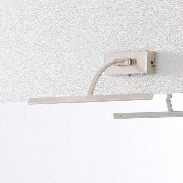 Freelight Nástenné LED svetlo Matisse, šírka 34 cm, striebro, Chrómová / strieborná, Obývacia izba / jedáleň, kov, Moderný, Osvetlenie obrazu