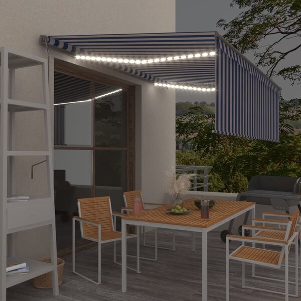 Maison Exclusive – Elektrická markíza s LED osvetlením a senzorom, rozmer 4,5 x 3 m