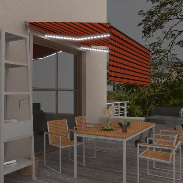 Maison Exclusive – Elektrická markíza s LED osvetlením a senzorom, rozmer 3,5 x 2,5 m