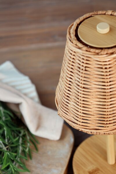 Stolná LED lampička Rattan Nature