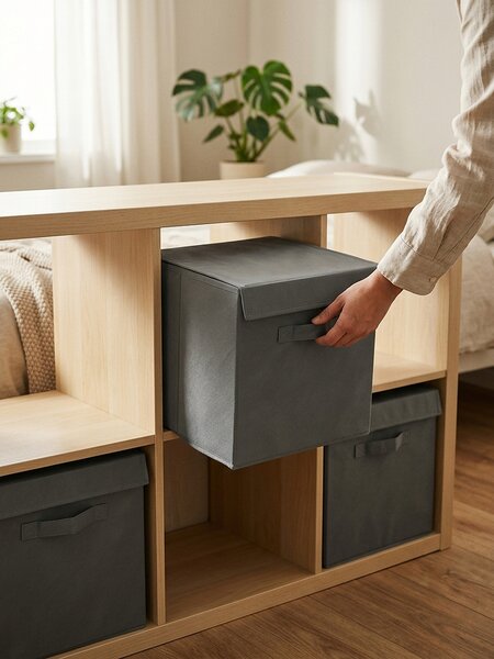 Sinsay - Úložná krabica s vekom - tmavosivá