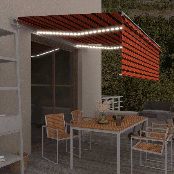 Maison Exclusive – Elektrická markíza s LED osvetlením a senzorom, rozmer 4,5 x 3 m
