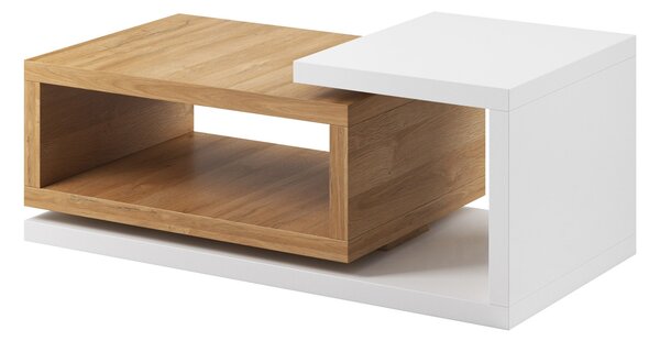 Konferenčný stolík Bota 97 - biela / dub grandson - 120x60 cm