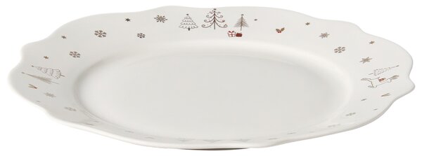 20-dielna sada jedálenského riadu biela porcelánový riad pre 4 osoby taniere a šálky zimný motív