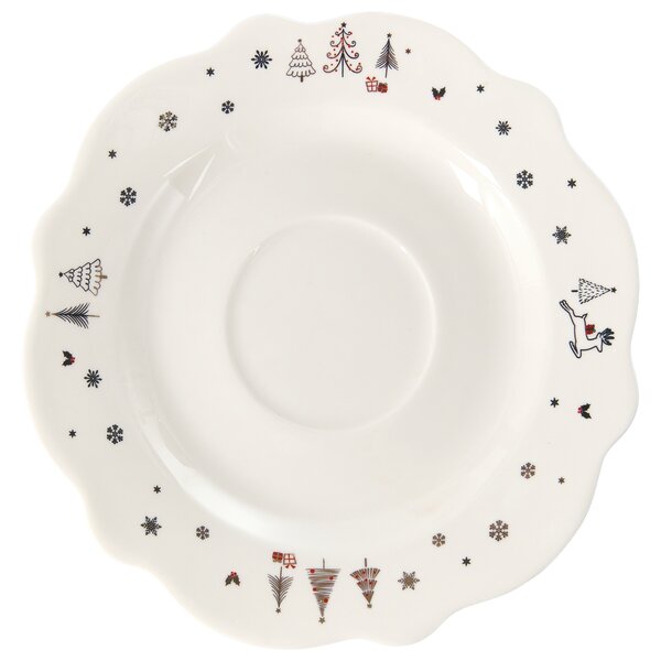 20-dielna sada jedálenského riadu biela porcelánový riad pre 4 osoby taniere a šálky zimný motív