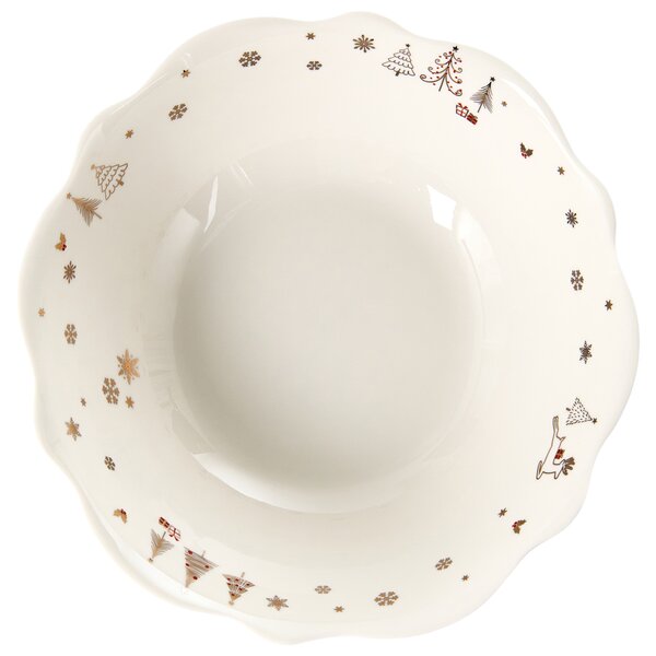 20-dielna sada jedálenského riadu biela porcelánový riad pre 4 osoby taniere a šálky zimný motív