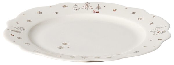 20-dielna sada jedálenského riadu biela porcelánový riad pre 4 osoby taniere a šálky zimný motív
