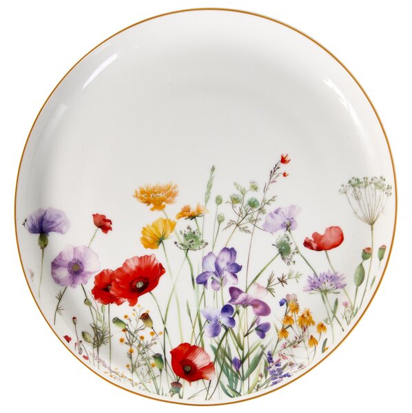 24-dielna sada jedálenského riadu biela porcelánový riad pre 8 osôb taniere a misky kvetinový motív