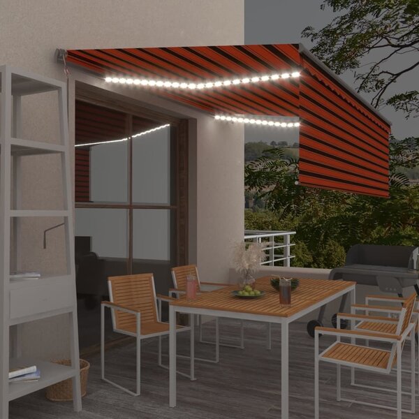 Maison Exclusive – Elektrická markíza s LED osvetlením a senzorom, rozmer 4,5 x 3 m