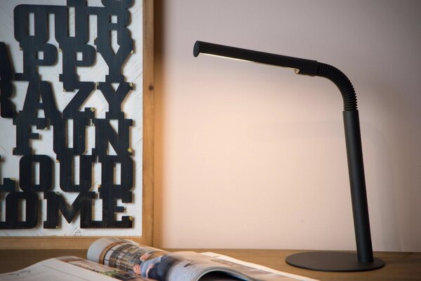 Lucide 36612/03/30 LED stolná lampička Gilly 1x3W | 240l | 2700K - čierna, vypínač na kábli