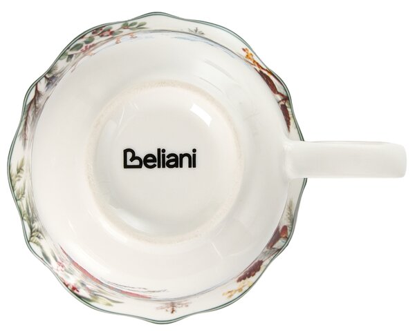20-dielna sada jedálenského riadu biela porcelánový riad pre 4 osoby taniere a šálky vianočný motív