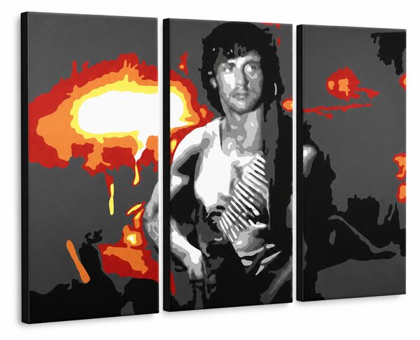 Ručne maľovaný POP Art obraz Rambo - 60x40 cm
