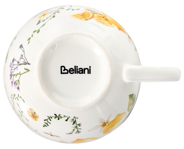 20-dielna sada jedálenského riadu biela a zelená porcelánový riad pre 4 osoby taniere a šálky citrónový vzor