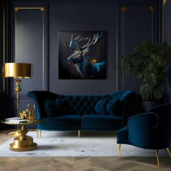 Dekoratívna maľba na plátne - PREMIUM ART - Peaceful Forest Guardian - 80x80 cm