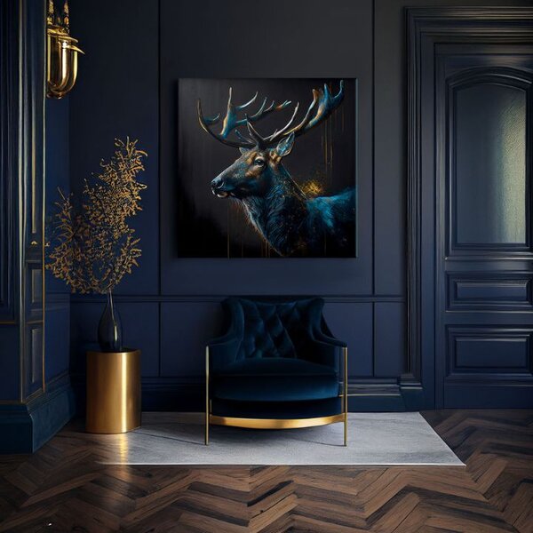 Dekoratívna maľba na plátne - PREMIUM ART - Peaceful Forest Guardian - 80x80 cm