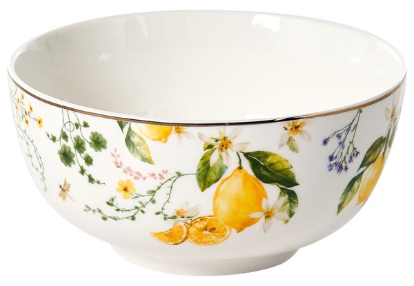 20-dielna sada jedálenského riadu biela a zelená porcelánový riad pre 4 osoby taniere a šálky citrónový vzor
