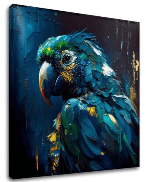 Dekoratívna maľba na plátne - PREMIUM ART - Rainbow Feathers in Flight - 60x60 cm
