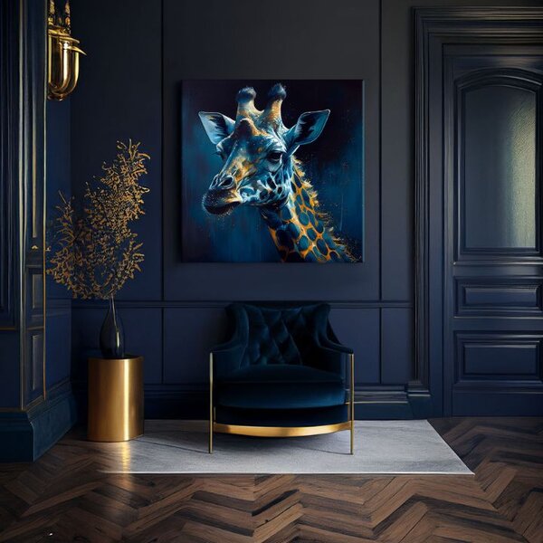 Dekoratívna maľba na plátne - PREMIUM ART - Towering Majesty of Giraffe - 80x80 cm