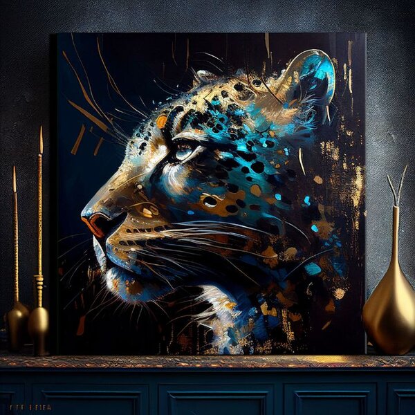 Dekoratívna maľba na plátne - PREMIUM ART - Spotted Hunter's Elegance - 60x60 cm