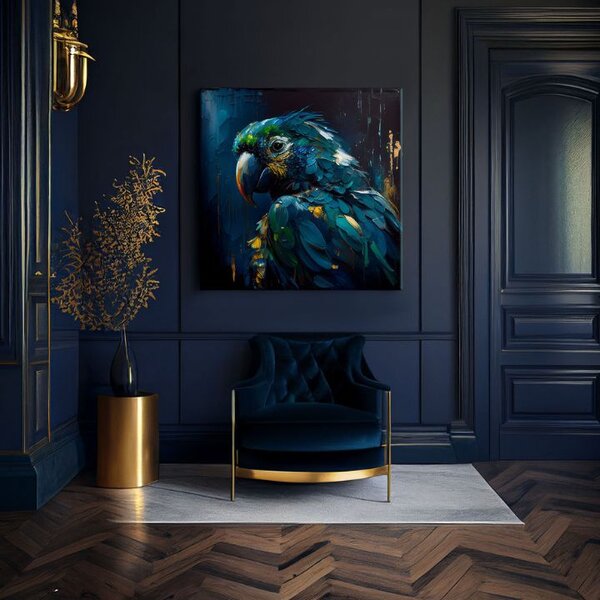 Dekoratívna maľba na plátne - PREMIUM ART - Rainbow Feathers in Flight - 60x60 cm