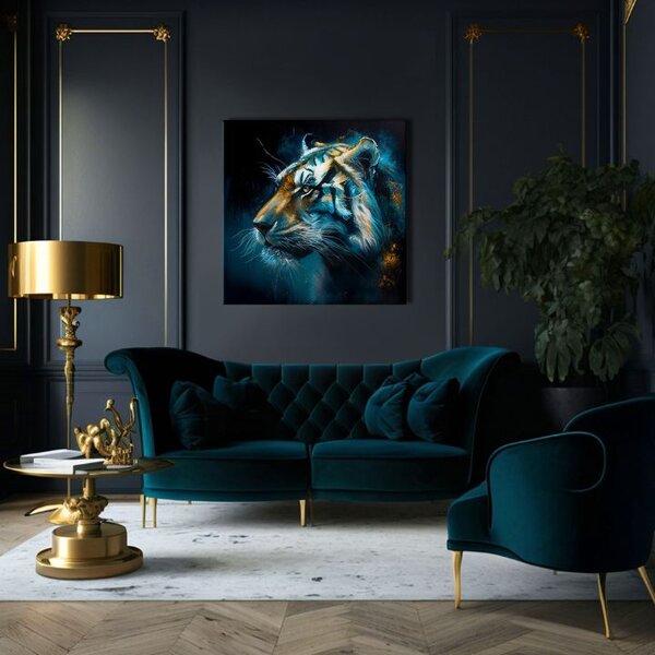 Dekoratívna maľba na plátne - PREMIUM ART - Tiger's Mighty Spirit - 60x60 cm