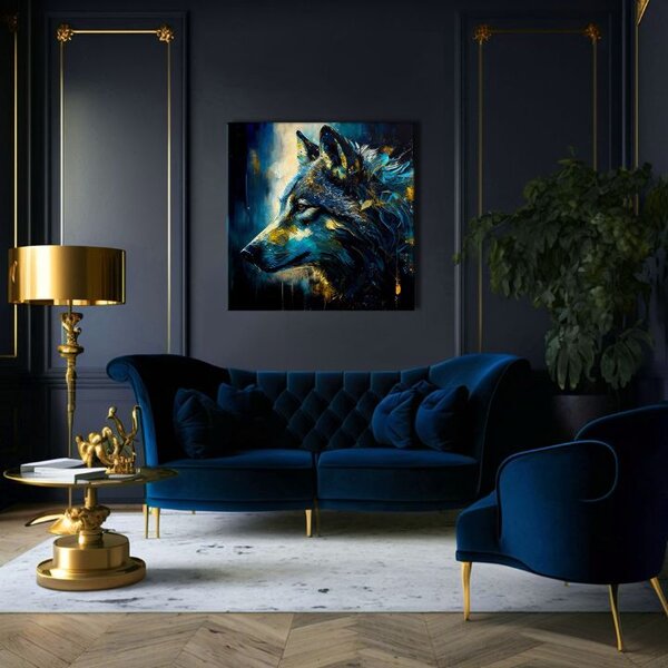 Dekoratívna maľba na plátne - PREMIUM ART - Wilderness in Wolf Eyes - 60x60 cm