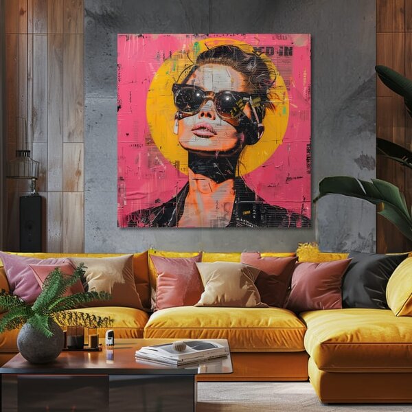 Elegantný obraz ženy Influencerka - 60x60 cm