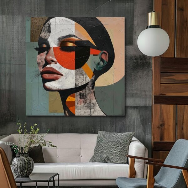 Elegantný obraz ženy Harmónia tvarov - 60x60 cm