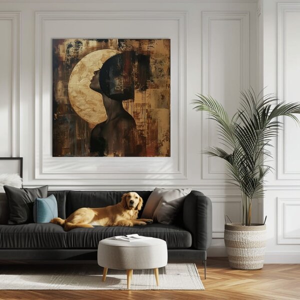 Elegantný obraz ženy Mesačný odraz - 60x60 cm