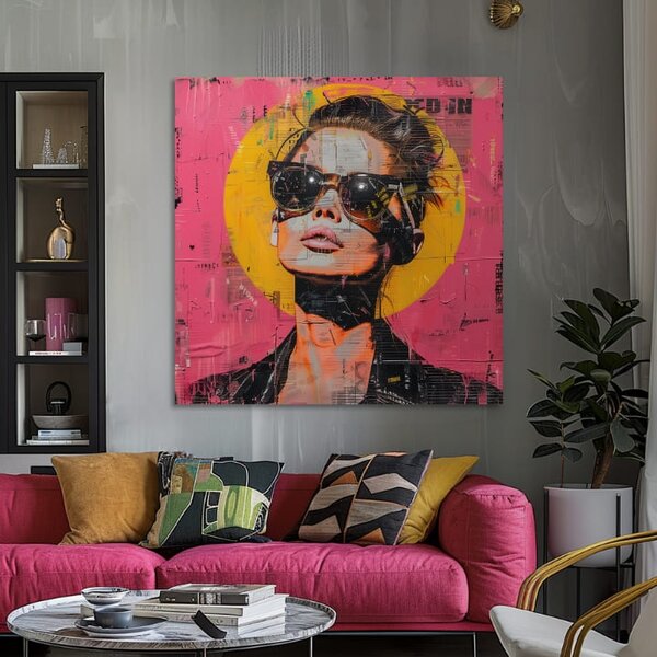Elegantný obraz ženy Influencerka - 60x60 cm