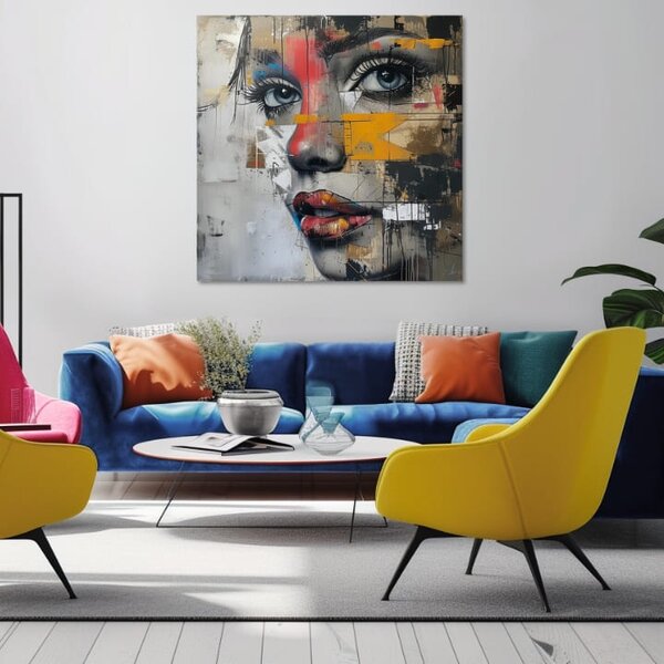 Elegantný obraz ženy Návšteva z budúcnosti - 60x60 cm