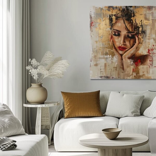 Elegantný obraz ženy Pôvabná múza - 60x60 cm