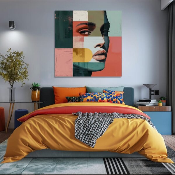 Elegantný obraz ženy Pohľad na svet - 60x60 cm