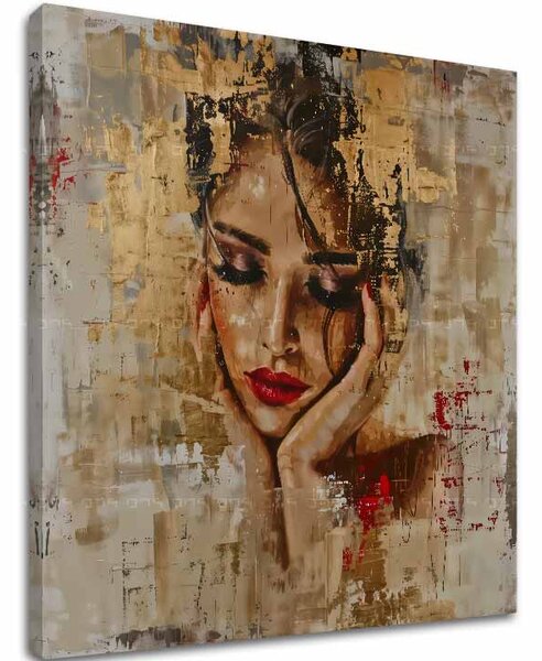 Elegantný obraz ženy Pôvabná múza - 60x60 cm