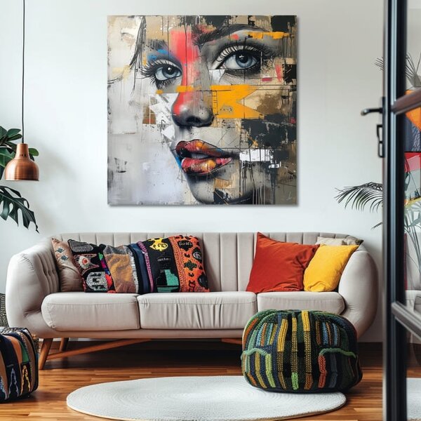 Elegantný obraz ženy Návšteva z budúcnosti - 60x60 cm