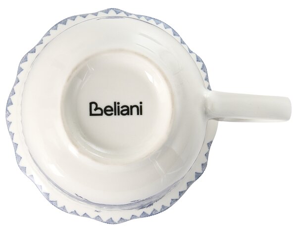20-dielna sada jedálenského riadu biela a modrá porcelánový riad pre 4 osoby taniere a šálky vintage vzor