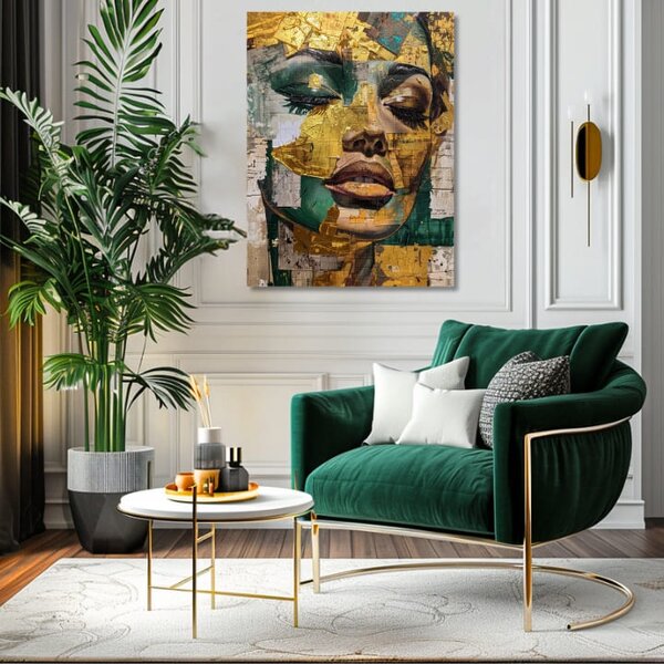 Elegantný obraz ženy Smaragdový sen - 40x60 cm