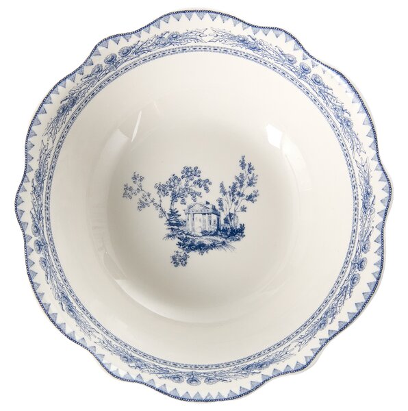 20-dielna sada jedálenského riadu biela a modrá porcelánový riad pre 4 osoby taniere a šálky vintage vzor