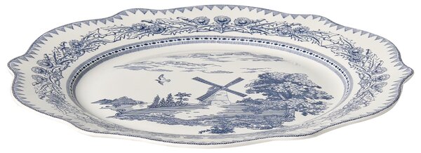 20-dielna sada jedálenského riadu biela a modrá porcelánový riad pre 4 osoby taniere a šálky vintage vzor