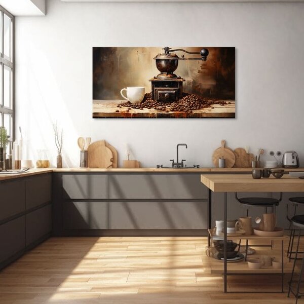 Kávové obrazy do kuchyne Čas Oddychu - 40x80 cm