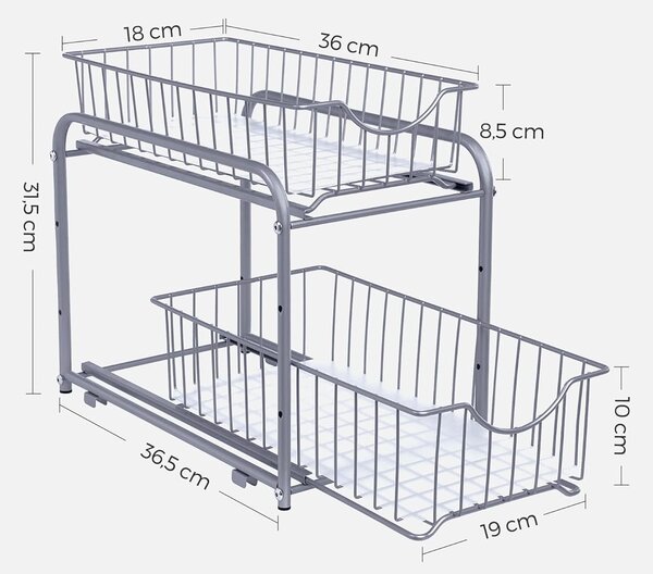 Malý (kuchynský) organizér - strieborný