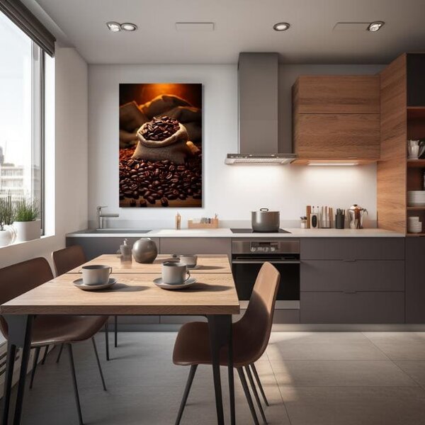 Kávové obrazy do kuchyne Kávová Blaženosť - 40x60 cm