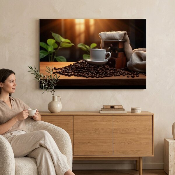 Kávové obrazy do kuchyne Elegancia Espressa - 40x60 cm