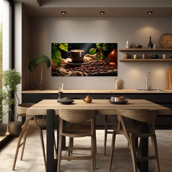 Kávové obrazy do kuchyne Majstrovské Dielo Baristu - 40x80 cm