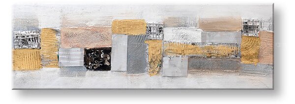 Maľovaný obraz na stenu ABSTRAKT 120x40 cm - 120×40 cm / Premium 4 cm