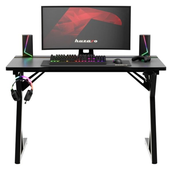 Herný stôl HERO 2.4 RGB s LED osvetlením čierny