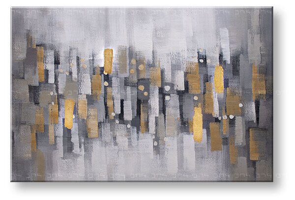 Maľovaný obraz na stenu ABSTRAKT 90x60 cm - 90×60 cm / Klasický 2 cm