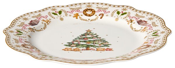 20-dielna sada jedálenského riadu biela porcelánový riad pre 4 osoby taniere a šálky vianočný motív