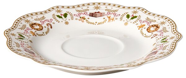 20-dielna sada jedálenského riadu biela porcelánový riad pre 4 osoby taniere a šálky vianočný motív